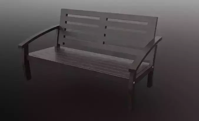 Loveseat outdoor brown stained