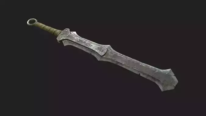 ork long sword Low-poly 3D model