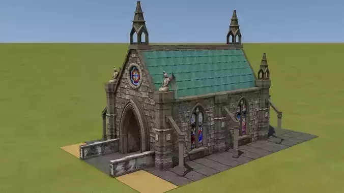 Mittelalterliche Kapelle - Medieval Church 3D model