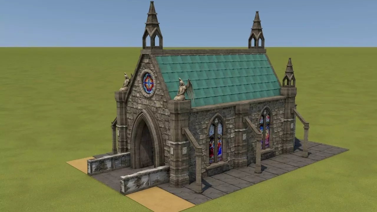 Mittelalterliche Kapelle - Medieval Church 3D model_0
