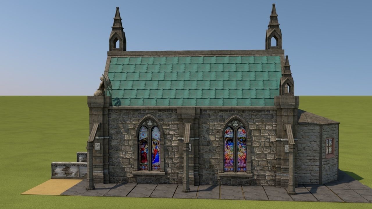 Mittelalterliche Kapelle - Medieval Church 3D model_10