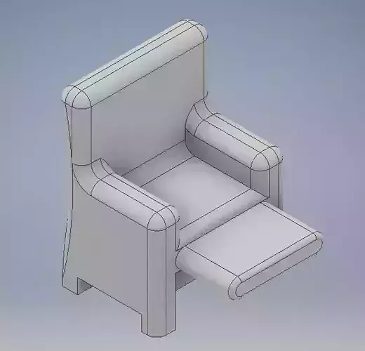armchair recliner chair 3D print model
