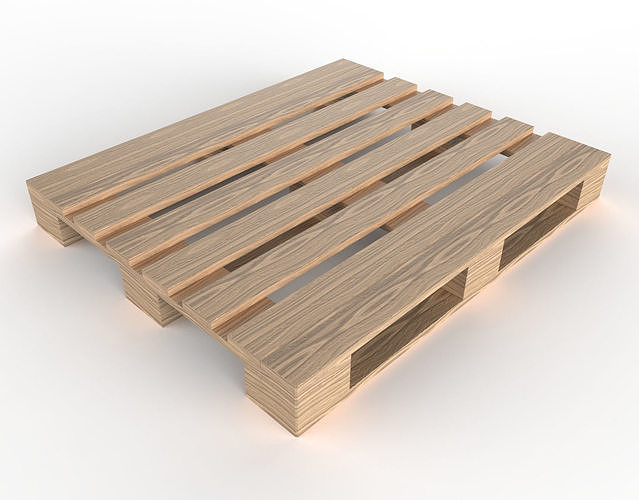 Pallet PBR 1200mm x 1000mm 3D model