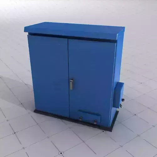 Blue Electrical Box Low-poly 3D model Low-poly 3D model