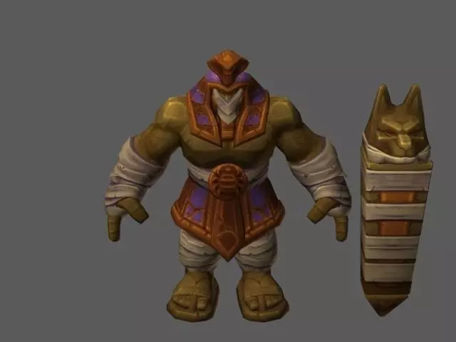 pharaoh world of warcraft armor set Low-poly 3D model_0