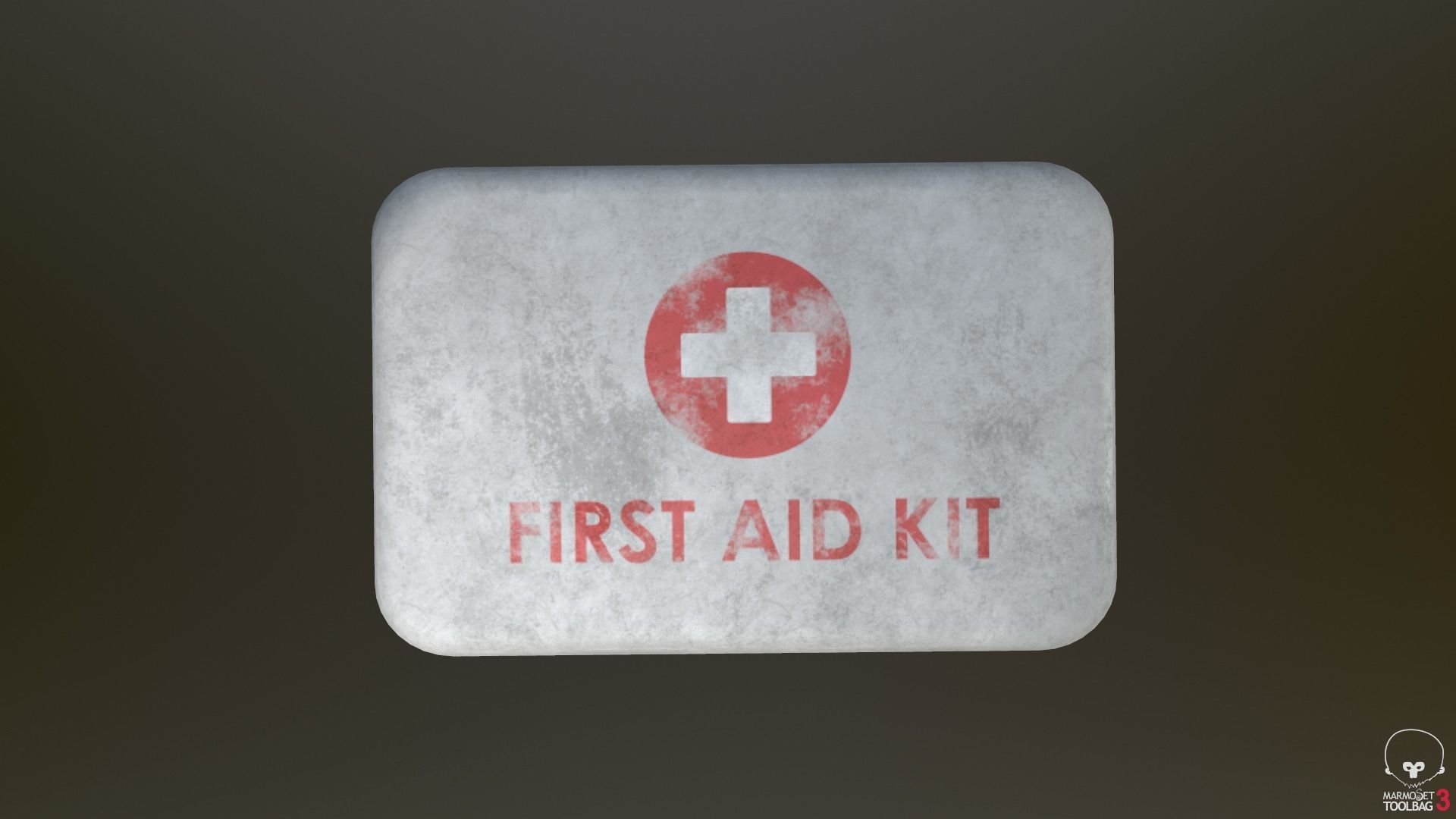 First Aid Kit Dirty  Low-poly 3D model_4