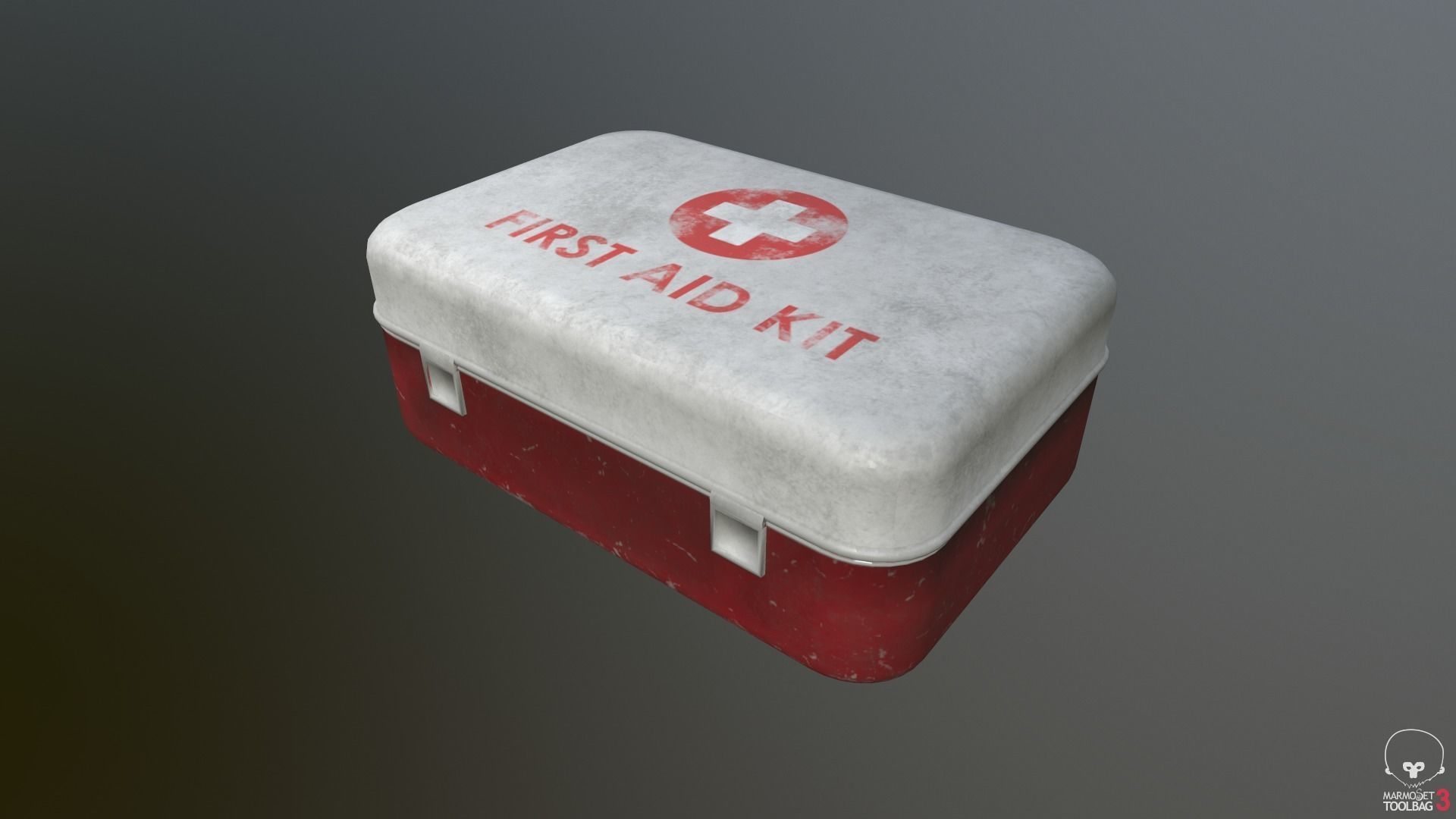 First Aid Kit Dirty  Low-poly 3D model_1