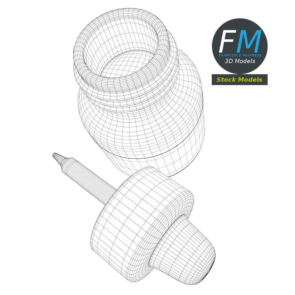 Open dropper bottle 3D model_8