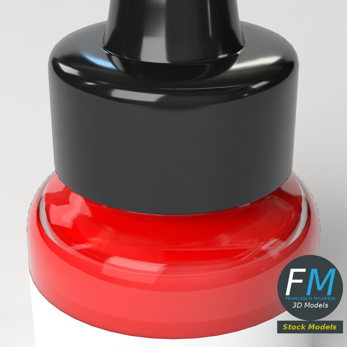 Acrylic Fluorescent Ink Bottle 3D model_5