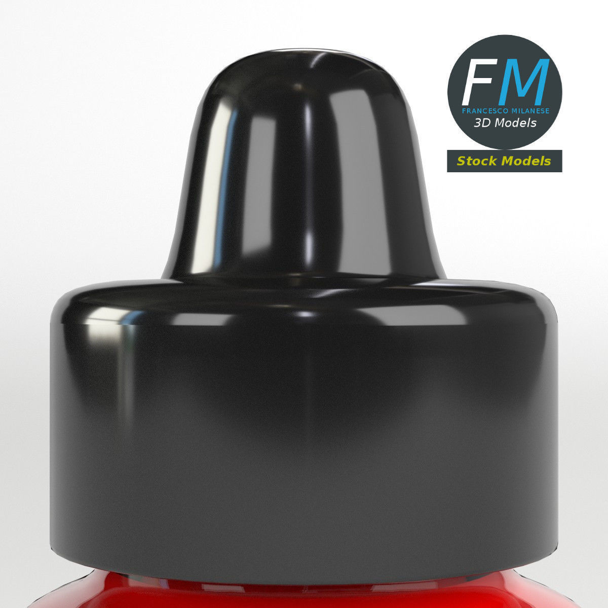 Acrylic Fluorescent Ink Bottle 3D model_3