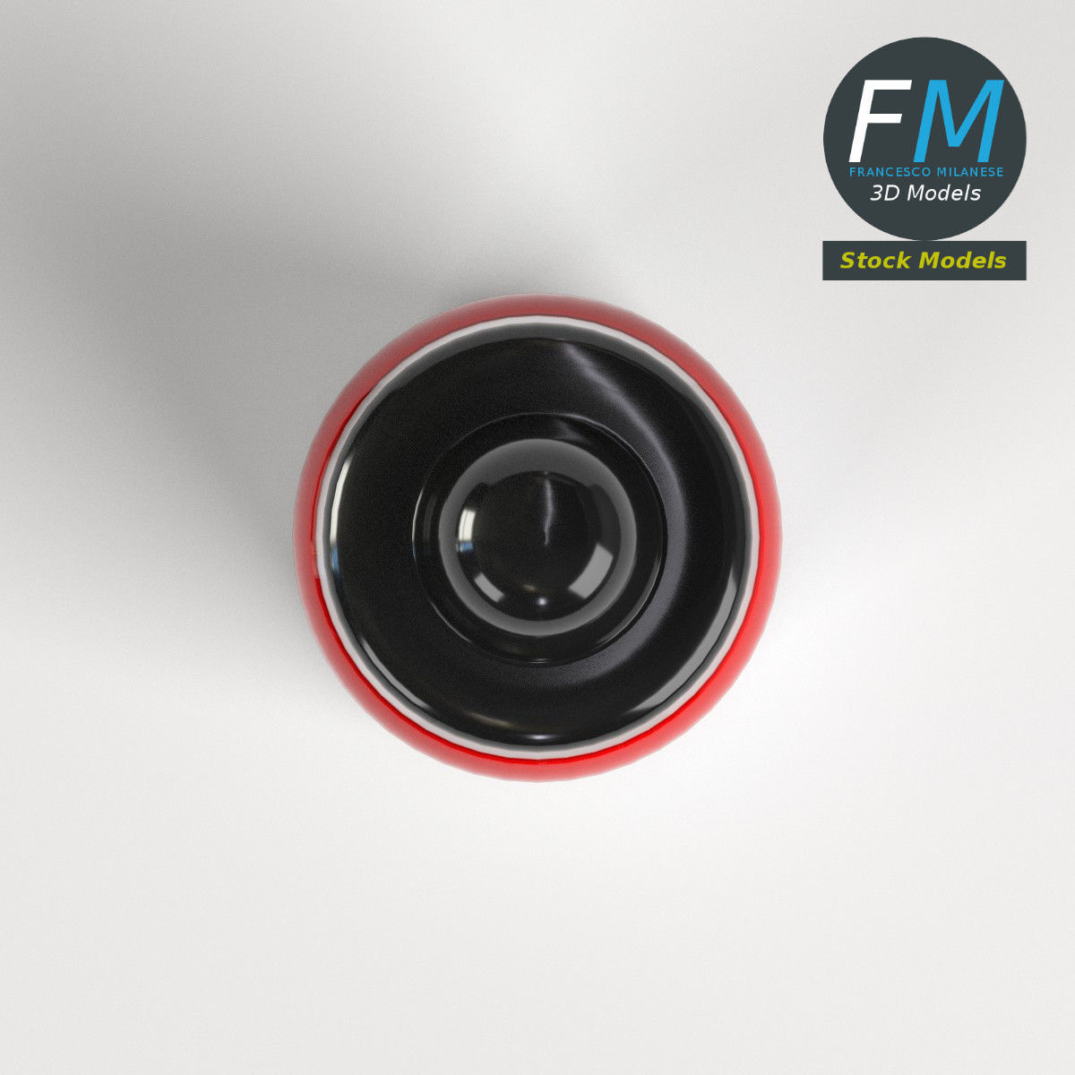 Acrylic Fluorescent Ink Bottle 3D model_6