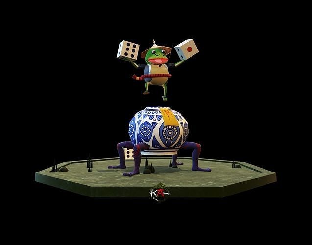 Jikikaeru -Onmyoji Arena Low-poly 3D model