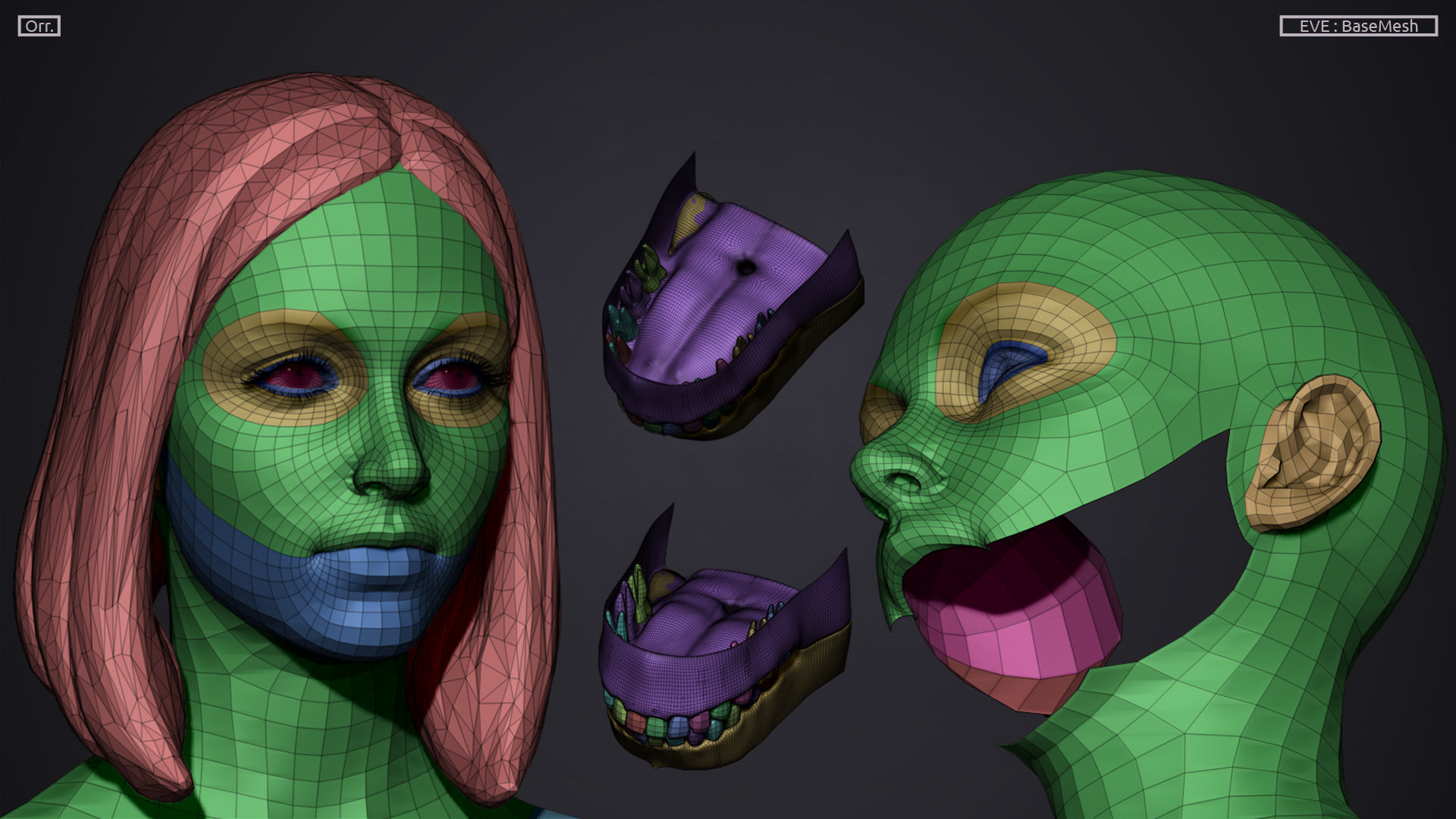 Basemesh Set - LowPoly man and woman 3D Model Collection_7