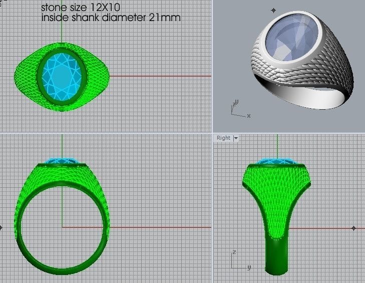 Gents ring  3D print model_1