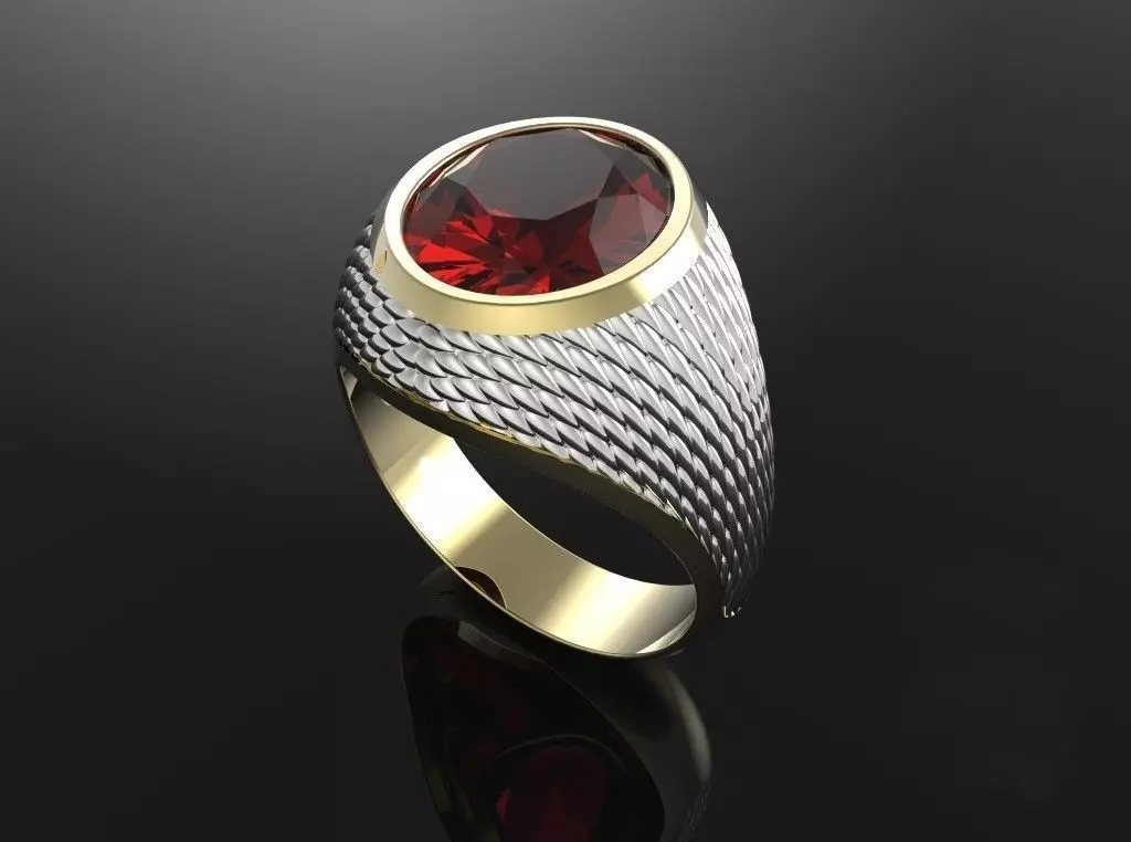 Gents ring  3D print model_0