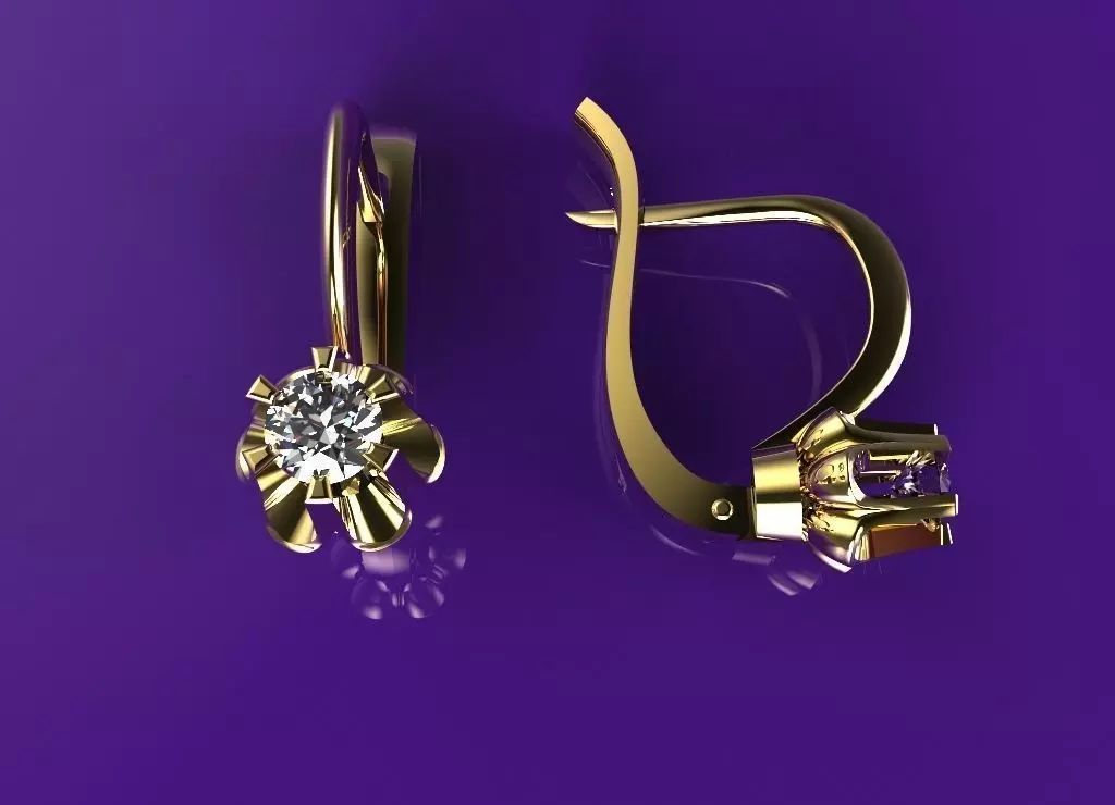Classic style earring 3D print model