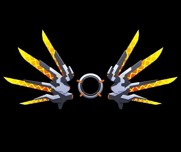 Mecha Wings 3D model