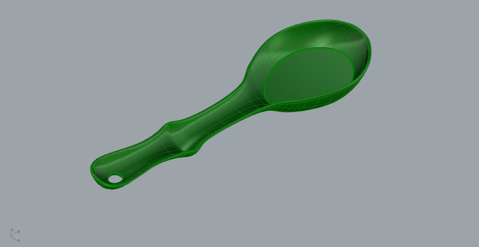Bamboo Soup spoon 3D model 3D print model_3