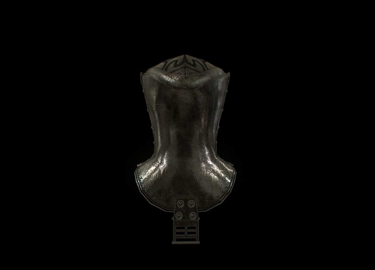 HIE Medieval Knight Helmet D190108 Low-poly 3D model_6