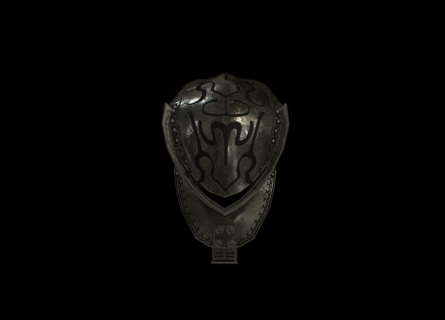 HIE Medieval Knight Helmet D190108 Low-poly 3D model_7