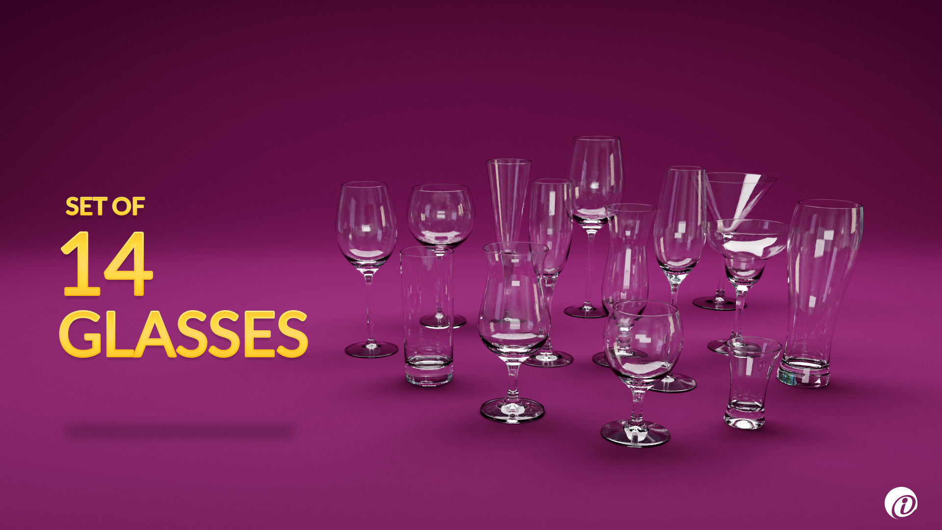 Glass Pack 3D model_1