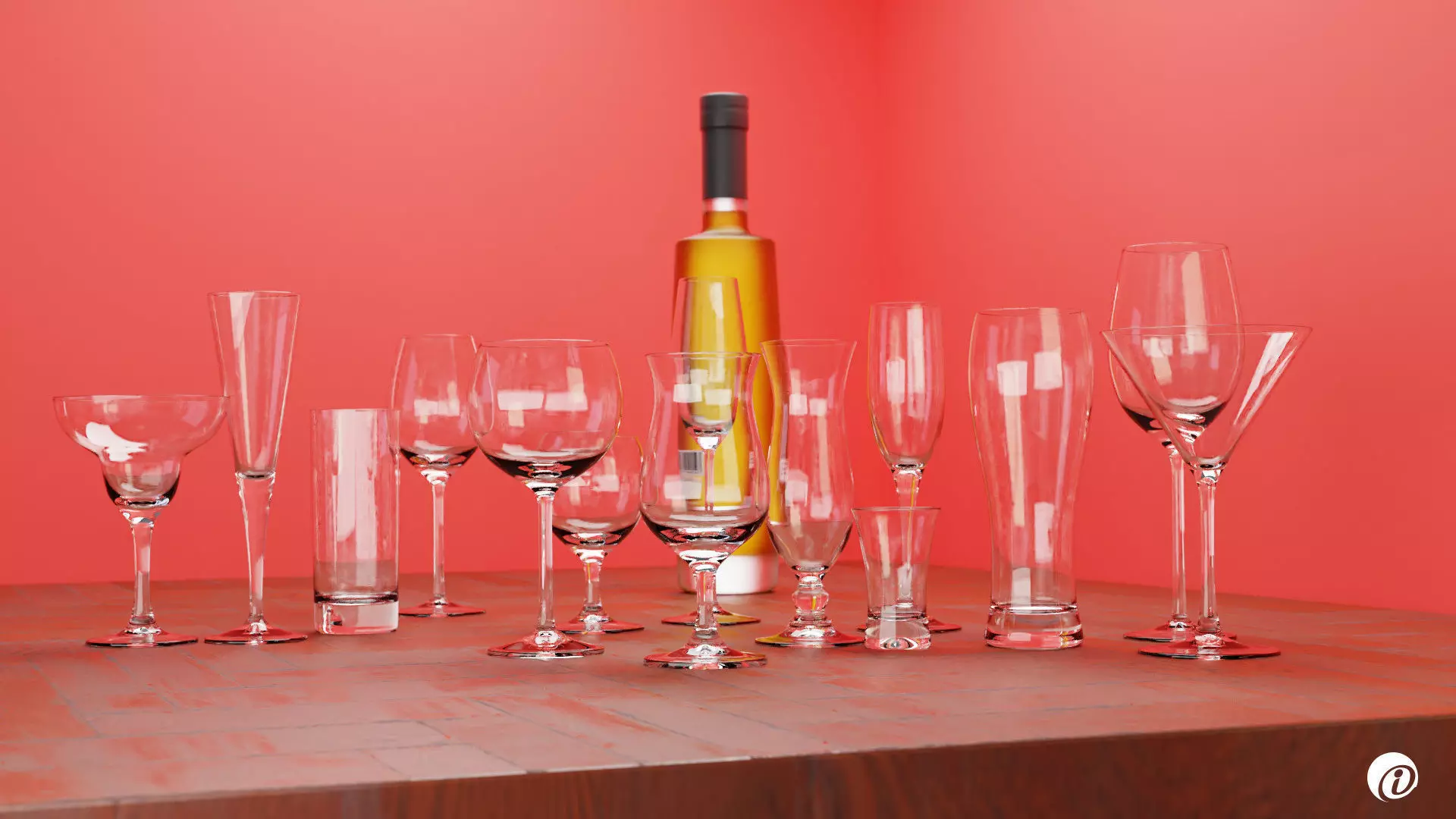 Glass Pack 3D model_0