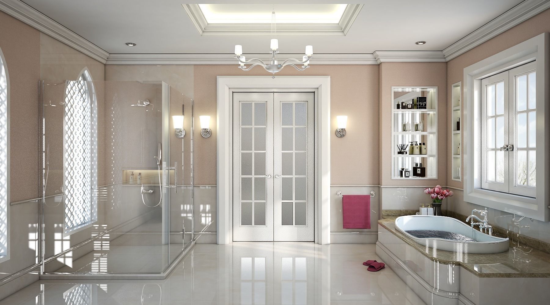 Bathroom luxury 3D model_3