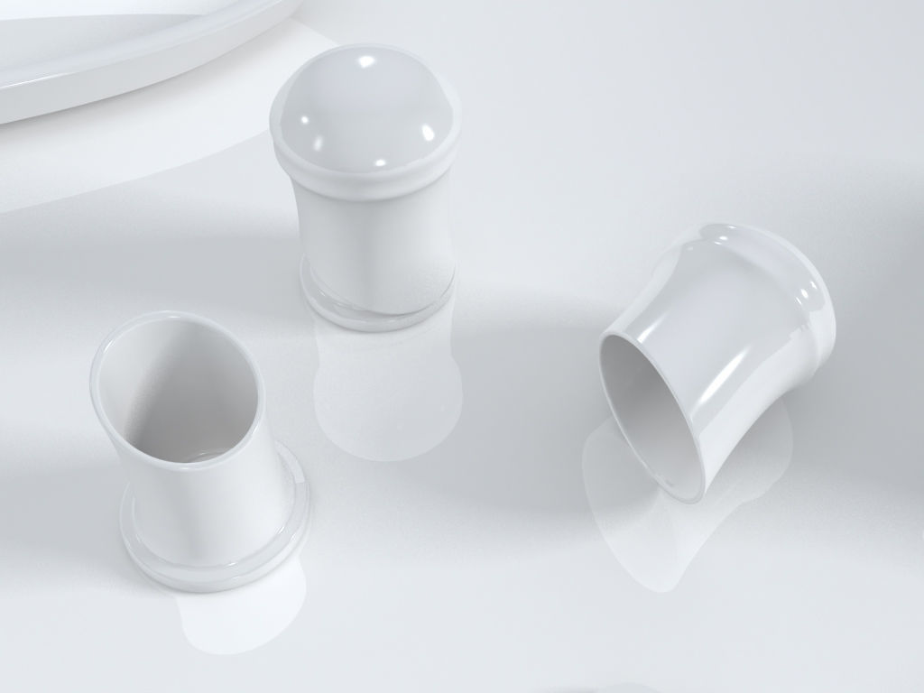 Bamboo shape tableware set  3D  Model 3D print model_2