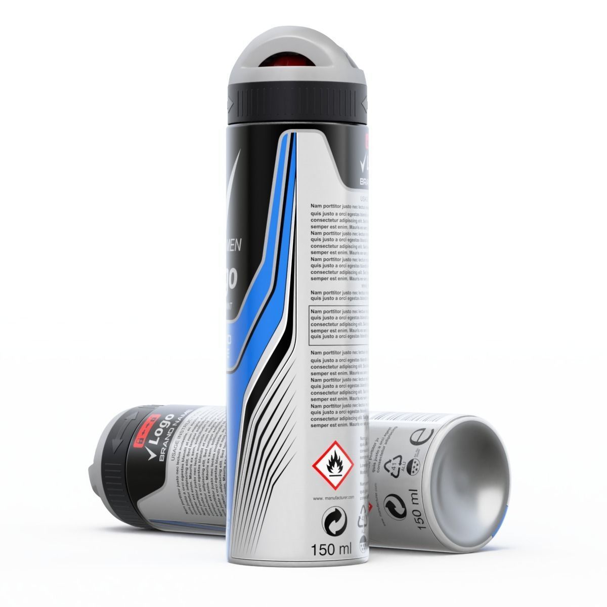 Deodorant Can 3D model_10