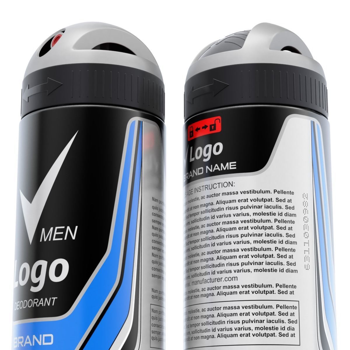 Deodorant Can 3D model_11