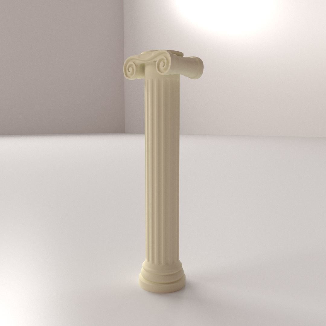 Greek Column Ionic 3D model_2