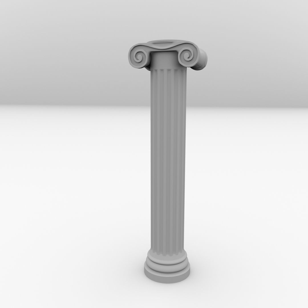 Greek Column Ionic 3D model_3