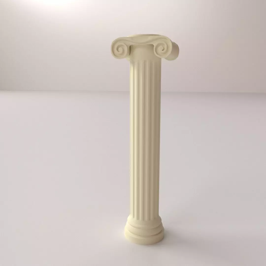 Greek Column Ionic 3D model_0