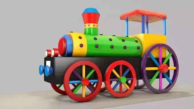 Toy Train 3d Model