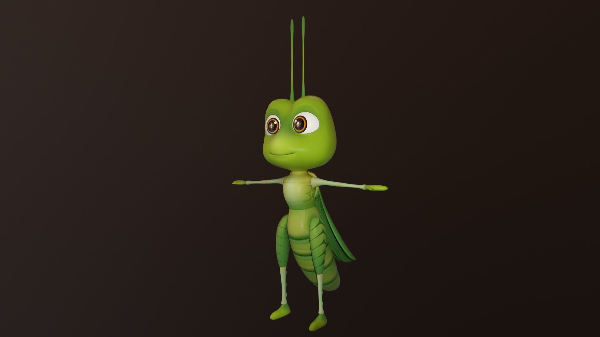 Asset - Cartoons - Character - Locust - Hight Poly - Rig Low-poly 3D model_6