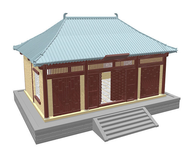 Asian or  japan buildings SET -STL Files- 3D print model