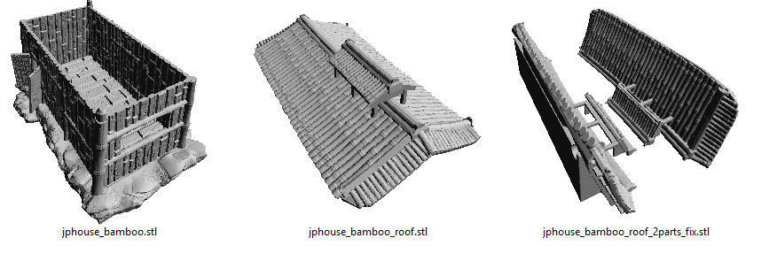 Asian or japan buildings SET -STL Files- 3D print model_4