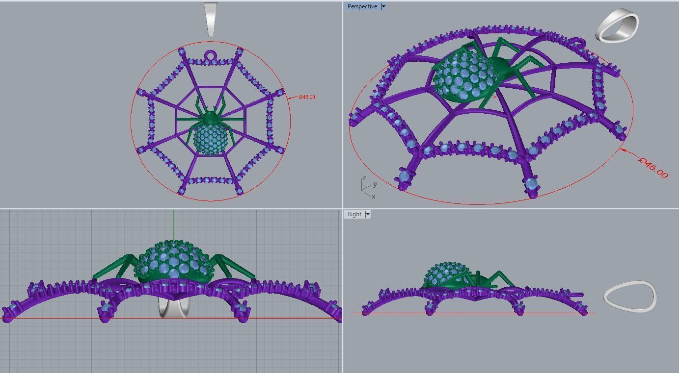 Suspension web 3D print model_1
