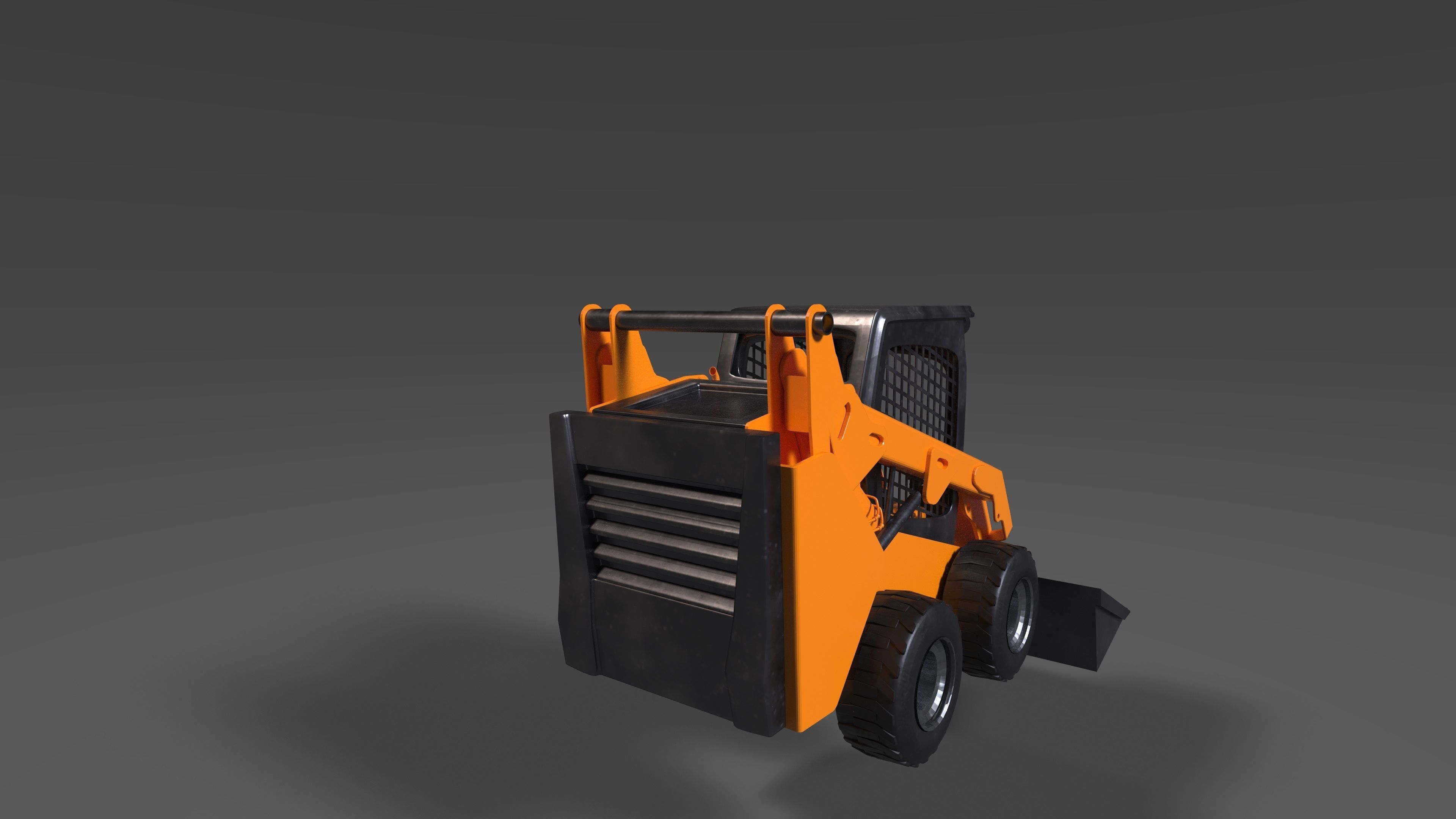 Mini Dozer Low-poly 3D model_3
