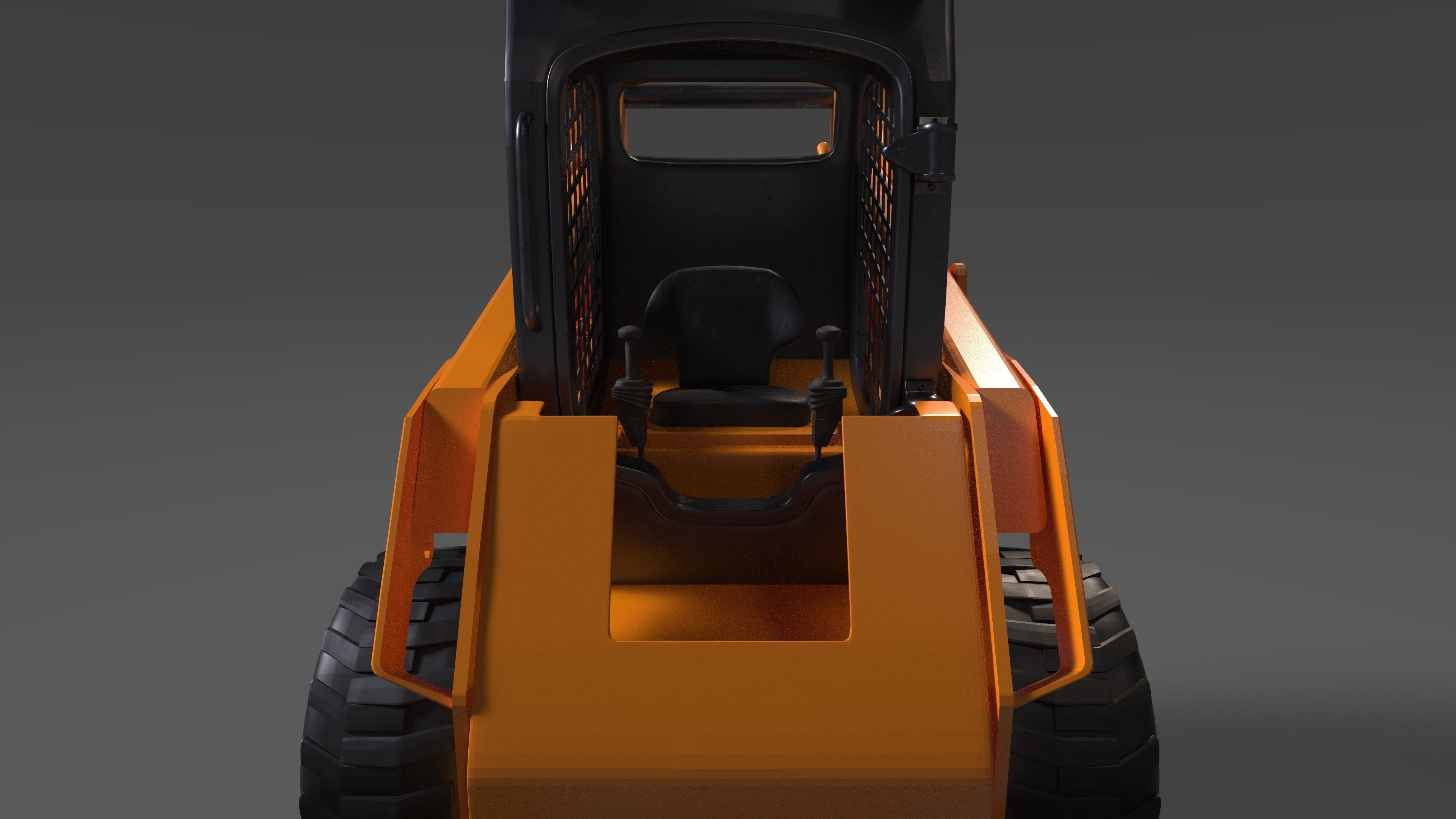 Mini Dozer Low-poly 3D model_1