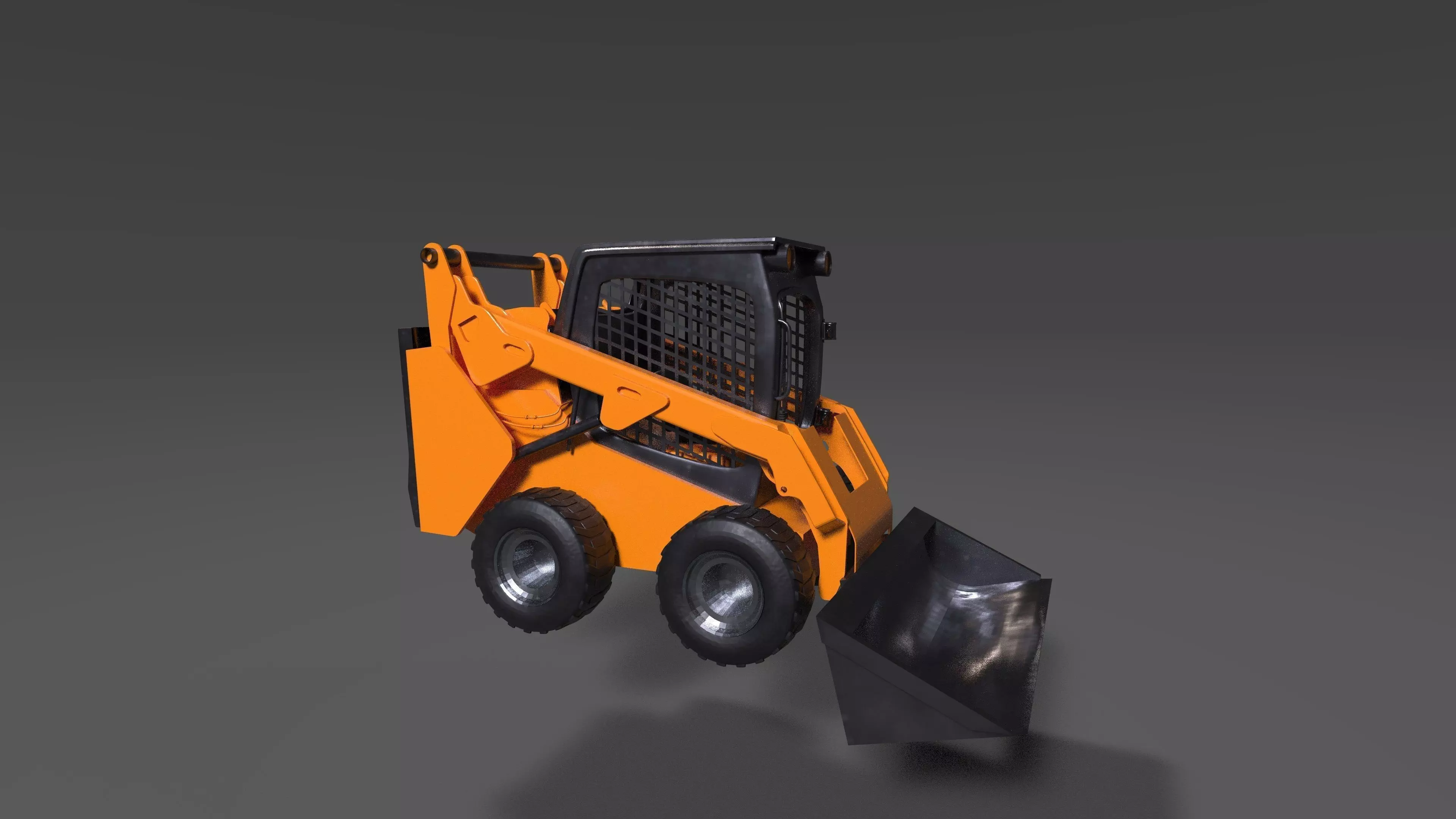 Mini Dozer Low-poly 3D model_0