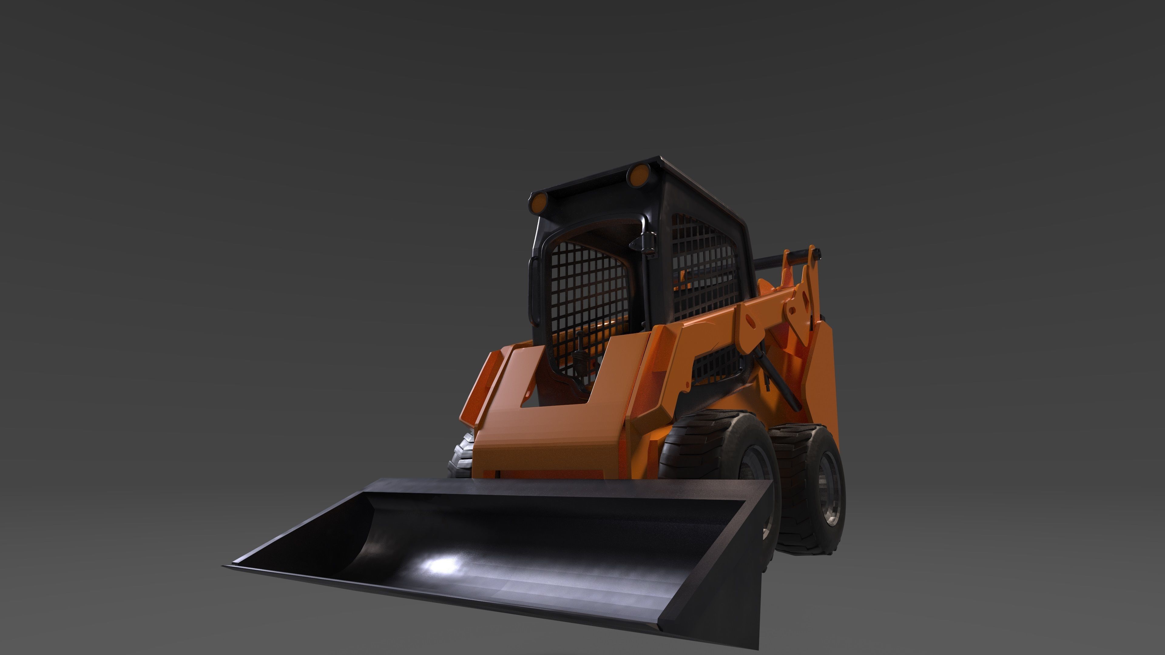 Mini Dozer Low-poly 3D model_2