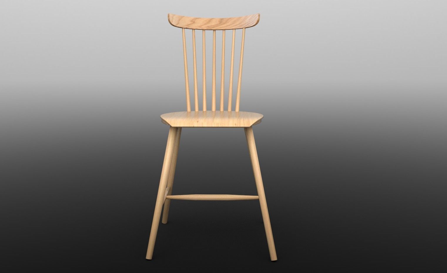 dining chair Low-poly 3D model_1