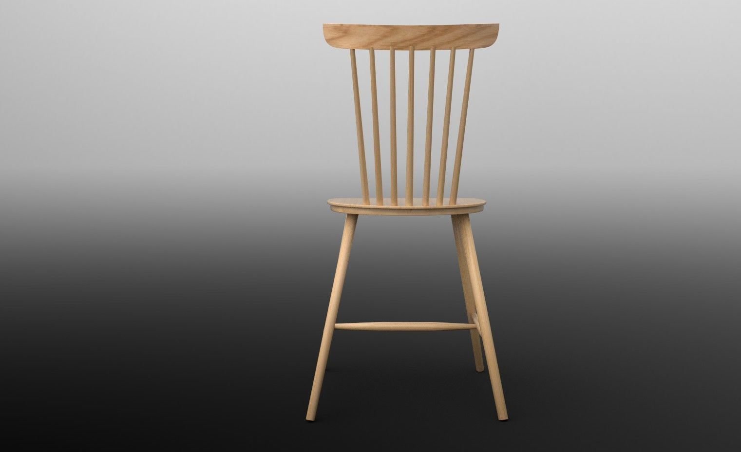 dining chair Low-poly 3D model_4