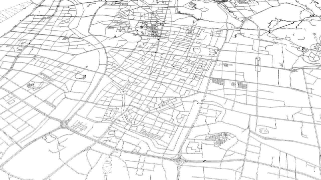 Nanjing Road Network and Streets 3D model_11