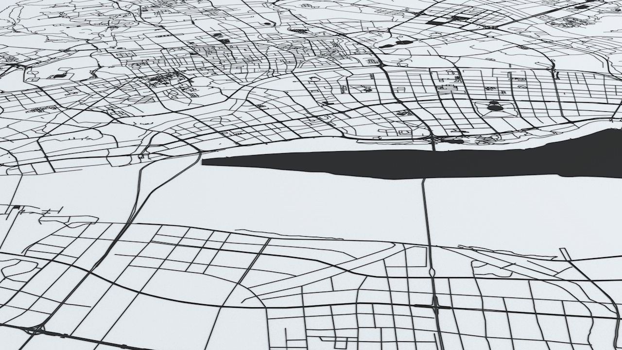 Nanjing Road Network and Streets 3D model_6