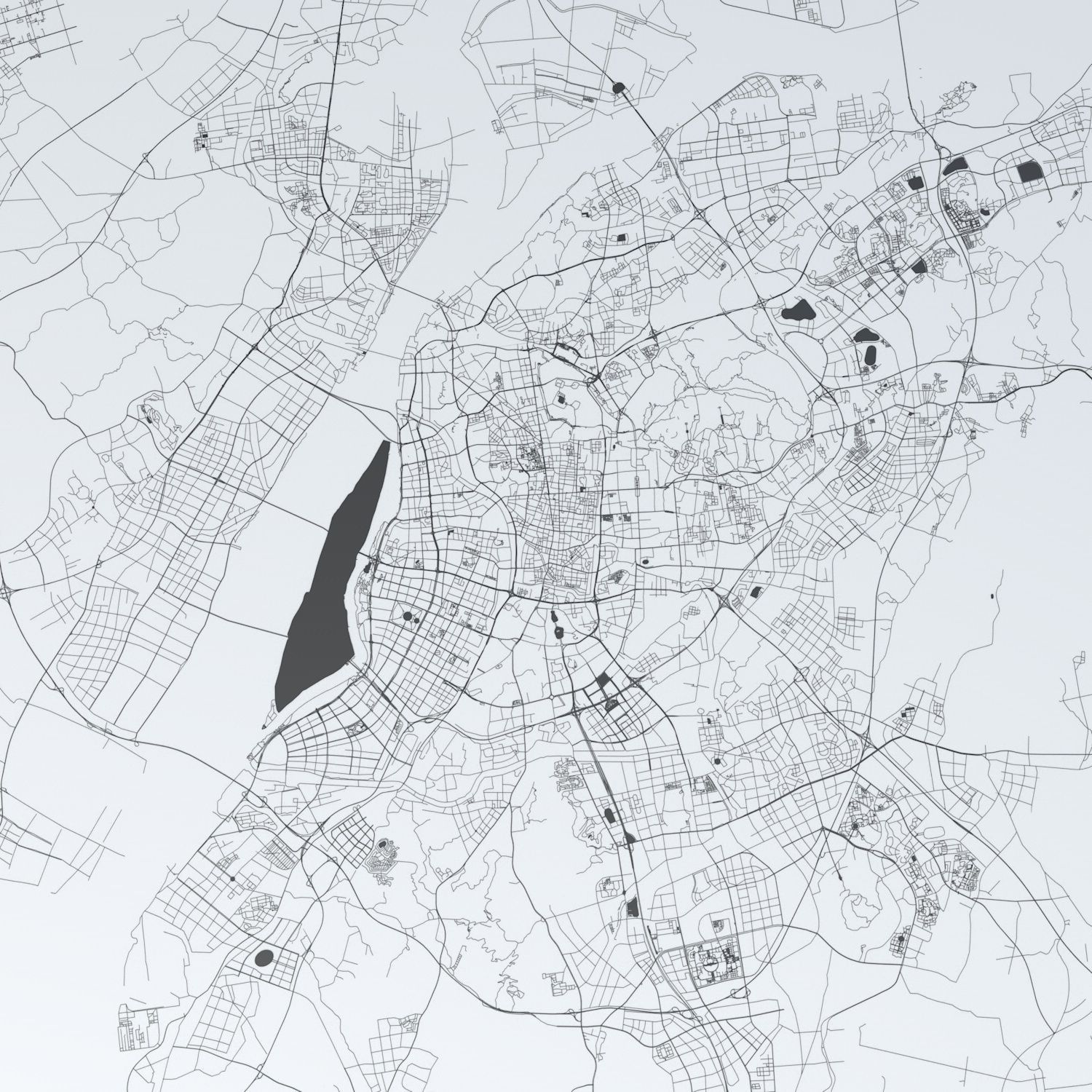 Nanjing Road Network and Streets 3D model_3