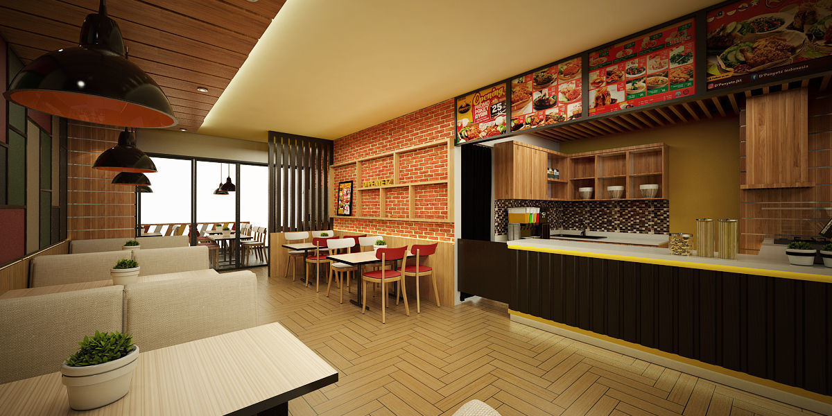 Simple Restaurant 3D model_2