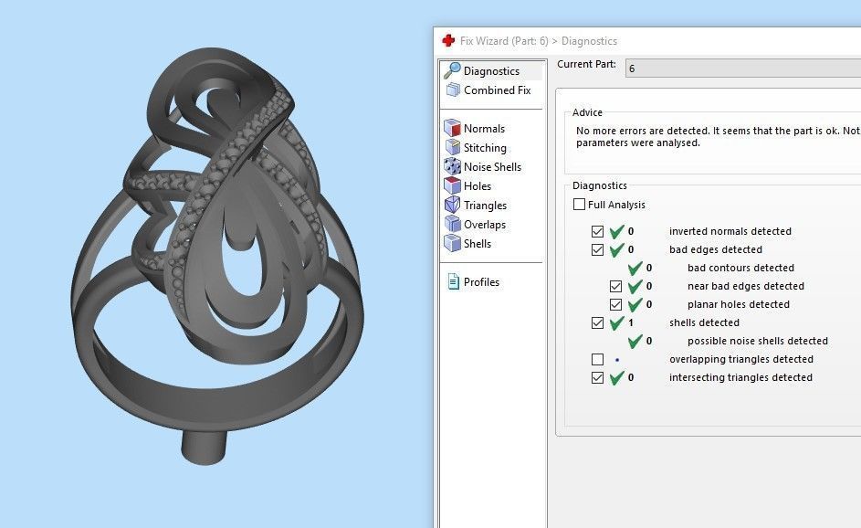 Women Diamond ring design 3dm stl 3D print model 3D print model_19