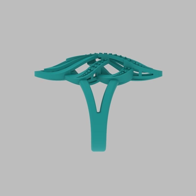 Women Diamond ring design 3dm stl 3D print model 3D print model_11